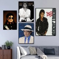 Big Size Posters and Prints Michael Jackson Paintings on the Wall Art Satin Pictures Home Wall Decoration Anime Room Decor