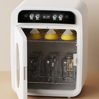 Baby Bottle UV Sterilizer Warmer 3-in-1 Smart Disinfection Cabinet for Pacifiers/Utensils Auto-Dry Germ-Killing System Timer