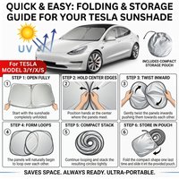 2026 Upgraded Folding Windshield Sunshade for Tesla Model Y 3 High-Efficiency Heat Protection Visor Accessories