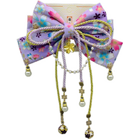 Creative Japanese Style Sakura Bow Hairpin Retro Tassel Kimono Barrettes Headdress Hair Accessories Side Clip Girl