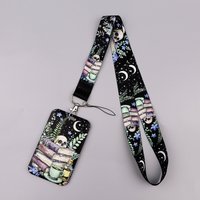 Skeleton Credential Holder Punk Lanyards for Key Neck Strap For Card Badge Gym Keychain Keyring Accessories Book Lover Gifts