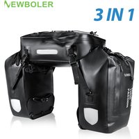 NEWBOLER 3in1 Mutifunctional Bike Rear Bag Waterproof Bicycle Shoulder Bag Bike Saddlebag Cargo Rack Pannier Bicycle Accessories