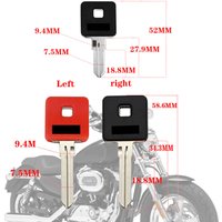 Motorcycle Black Blank Key Uncut Blade For Harley Sportster XL 883 1200 XL883 C N L R XL1200 C R N L XL 1200 C N L R 883 X 48 72