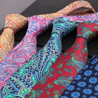 High Quality Classic Men's 8cm Tie Soft Smooth Green Red Colorful Paisley Flower Dot Necktie Daily Wear Business Accessories