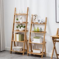 Trapezoidal bamboo storage rack, wall mounted bookshelf, product display rack, decorative rack, plant rack, flower pot rack