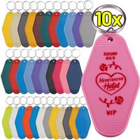 Blank DIY Custom Logo Keychain Personalized ABS Plastics Hotel Motel Movie Key Tag Pendant Keychain Keyrings Cafe Mail Box Gifts