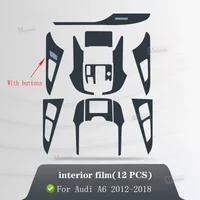 For Audi A6 A7 C7 2012-2018 Gearbox Panel Navigation Screen Automotive Interior TPU Protective Film Anti-Scratch Sticker