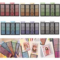4Sheets/Pack Alphabet Sticker Bling Letter Gift Decorate Photocard Scrapbooking DIY Photo Album Stationery Supplies