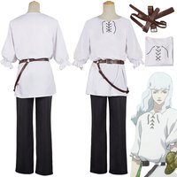 Anime Berserker Griffith Cosplay Adult Costume White Shirts Top Belt Pants Full Set Women Men Disguise Halloween Carnival Suit