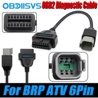 OBD2 Diagnostic Cable 6Pin to OBD Adapter for BRP Maverick/Defender/Spyder/Outlander For Bombardier CAN-AM UTV ATV Motorcycle