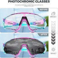 AliExpress kapvoe Kapvoe New Photochromic Cycling Glasses Bicycle Goggles Outdoor Sports Mens Popular Sunglasses Baseball Women UV400 Bike Eyewear