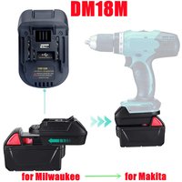 Adaptateur de batterie DM18M pour Milwaukee, Dewalt, Makita Bl1830, Bl1850, 24.com, conversion de batterie 20V à 18V