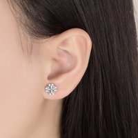 Charming 925 Sterling Silver Exquisite Four-Leaf Clover Earrings for Women, Fashionable Wedding Party Jewelry