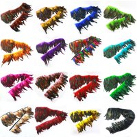 1/5/10Meter Rooster Feather Fringe Trims 14-20cm/5-8 Inch Chicken DIY for Carnival Decorations Dyed ribbon for Crafting