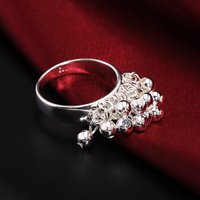 Charm 925 Sterling Silver Luxury 6-10# Grapes Beads Ring For Women Wedding Fashion Party Gift Jewelry Wholesale