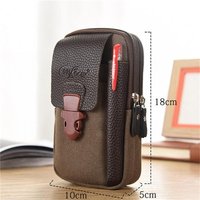 Men Fashion Waist Bag Casual Zipper Male Waist Pack Small Solid Color Card Holder Phone Packs Belt Fanny Purse