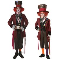 New Alice in Wonderland Stage Performance Costume Adult Mad Hatter Role-plang Clothes Children's Cosplay Attire