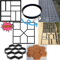 DIY Path Maker Paver Molds Stone Brick Concrete Mold Concrete Cement Walk Garden Path Paving Paver Reusable Patio Mold Maker