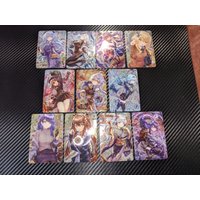 11pcs/set Genshin Impact Raiden Shogun Collection Card Signature Card Transaction Card Anime Cartoon Gift Coarse Flash