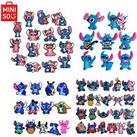 MESUCA 8-22Pcs Stitch Shoe Charms Cartoon DIY Shoes Accessories For Clogs Sandals Decorations X-mas Gifts