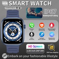 LIGE Lightweight Body Sport Fitness Smartwatch 1.83" HD Large Screen Smart Watch Women Bluetooth Call Heart Rate Monitor Men