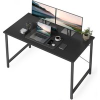 Computer Desk 120 x 48 x 75 cm Home Office Laptop Desk Study Writing Table, Modern Simple Style, Black