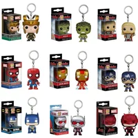 Funko Pop Superhero Collectible Keychain, Superman Aquaman Supergirl Mini Figure Xmas Gift for Kids