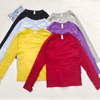 Women's Quick-Drying Long Sleeve Performance Shirt - Slim Fit Grey for Running, Cycling & Yoga