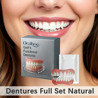 New Silicone Fake Teeth Temporary Denture Upper Lower Jaw Realistic Decorative Teeth To Fill Gaps Orthodontic False Teeth Kit