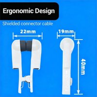 KSOL Ear Clip Electrode Double-Sided Rubber Head Comfortable, Compatible for Tens Unit & Stimulation 2 Pair