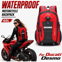 For Ducati Desmo 250 MX 450 MX Desmosedici RR Motorcycle Backpack 40L Waterproof Travel Backpack Outdoor Hiking Camping Daypack