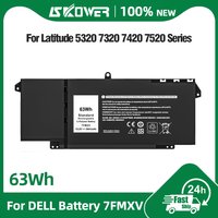 15.2V 63Wh 7FMXV Laptop battery for Dell Latitude 5320 7320 7420 7520 2 in 1 P133G P134G P135G P136G P138G P139G P110F 9JM71