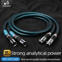 HiFi XLR Audio Cable Hi-end 8N OCC Silver-plated 2XLR Male to 2XLR Female Balanced Adapter Wire for Microphone Amplifier