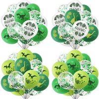 12inch Dinosaur Colorful Printed Latex Balloon Green White Latex Balloons Dinosaur Theme Birthday Party Baby Shower Supplies
