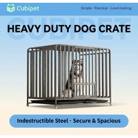 Heavy Duty Dog Crate Large Metal Dog Cage with Wheels Removable Tray Reinforced Square Tube Pet Kennel for Medium Large Dogs