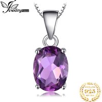 JewelryPalace Rose Gold Yellow Gold Plated Natural Amethyst Citrine Garnet Topaz 925 Sterling Silver Pendant Necklace No Chain