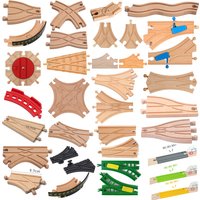 New Wooden Railway Track All Kinds Fork Rail Bifurcation Beech Wood Track Accessories Fit for Thomos Wooden Tracks Toy Kids Gift