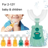 Kids Toothbrush U-Shape 360 Degree Infant Teether Baby Toothbrush Children Silicone Brush For Toddlers Oral Tooth Care Cleaning