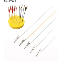 10/20/50Pcs DIY Accessories Wood And Metal Painting Stand Alligator Clip Stick Modeling Tool For Airbrush Model Part