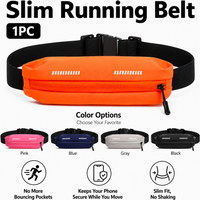Multifunctional Sports Waist Bag, Lightweight Water-Resistant Running Belt, Adjustable Crossbody Fanny Pack with Zipper Pocket,