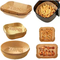 Air Fryer Special Paper High-temperature Resistant Oil Absorbing Paper Pad Food Grade Special Paper Circular Square Baking Paper