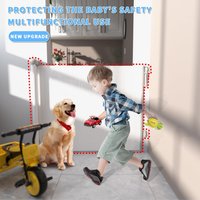 BRIEFNESS Retractable Stair Gate Safety Gate Safety Dog Gate Retractable Gate Baby Stair Gate Child Safety Gate White