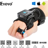 Eyoyo EY-027 Wearable 1D/2D QR Code Reader Portable Bluetooth Barcode Scanner Finger Trigger Button Scanning Add Prefix/Suffix