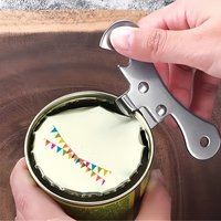 1 Piece Of 2-In-1 Multifunctional Can Opener, Stainless Steel Manual Can Opener With Ergonomic Anti Slip Handle, Kitchen Tool