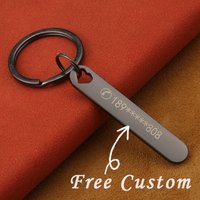 Customized Keychain Free Personalized Keyring for Car Phone Number Name Gift for Boyfriend Car Key Chain Free Engraving Logo