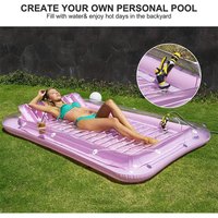 Large Double Inflatable Pool Lounger Sun Tanning Floating Bed Bathtub Water Bed Outdoor Pool Rest Float Raft