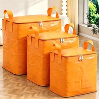 Grands sacs de rangement robustes, imperméables et anti-poussière avec poignées, organisateur de déménagement pour vêtements, couvertures et articles ménagers
