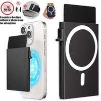 2026 New Arrival RFID Protection Card Box, Magnetic Aluminum Alloy Design, Fashion Pop-Up Card Clip Wallet For Men Women