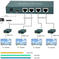 Lossless Wireless 60/100/200M IR IP HDMI Extender RJ45 4K 1080P Cat5 Ethernet Cat6 for PS4 Apple PC Laptop HDTV 1 to 2/4/7/8