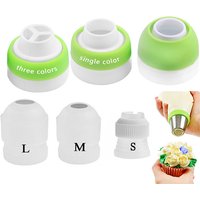 6Pcs Six Sizes Icing Piping Nozzles Tips Cake Decorating Converter Coupler Pastry Tool Home Tips